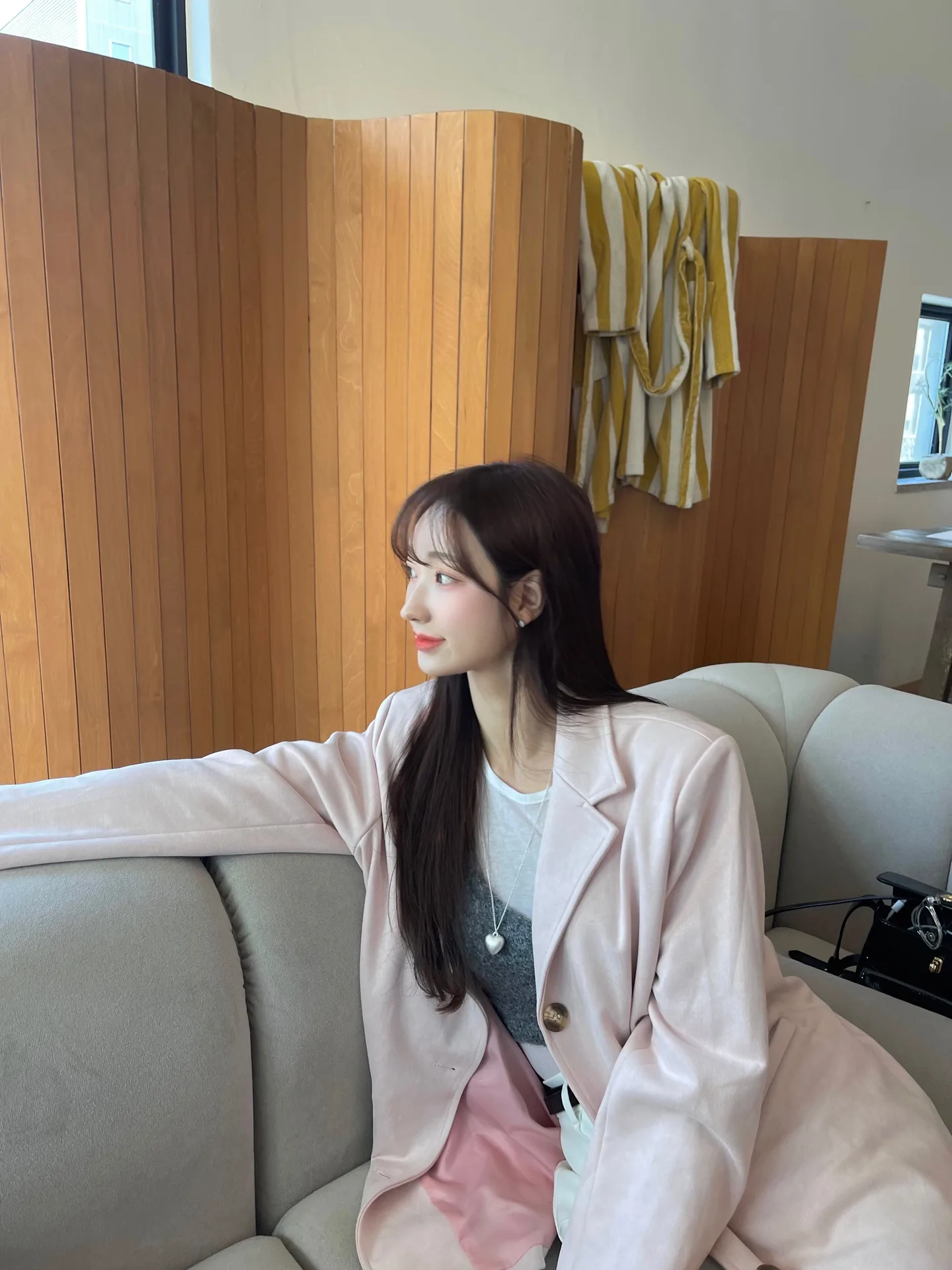 봄 가을 스웨이드 세미오버핏 투버튼 단추 자켓 - jk 상세 8