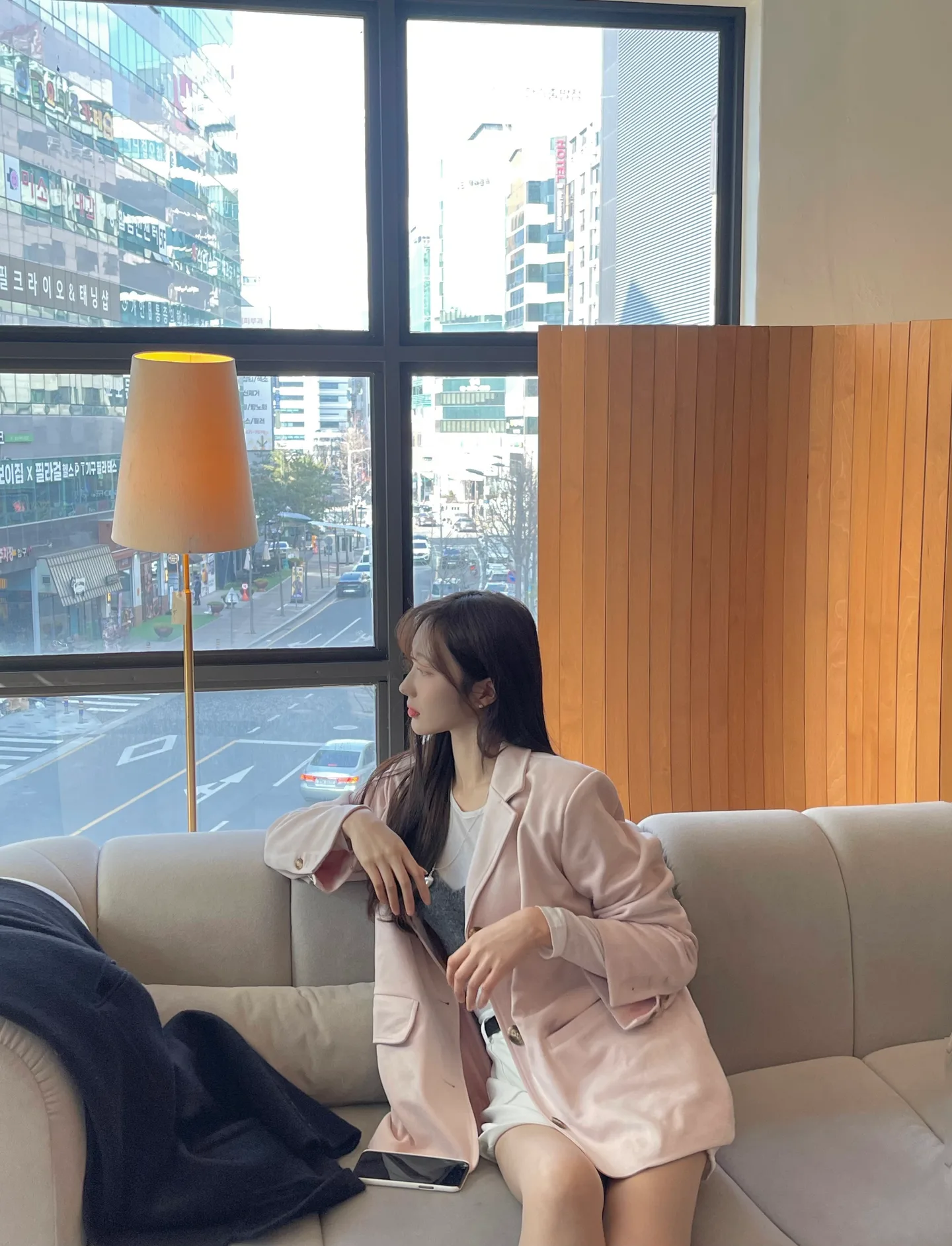 봄 가을 스웨이드 세미오버핏 투버튼 단추 자켓 - jk 상세 17