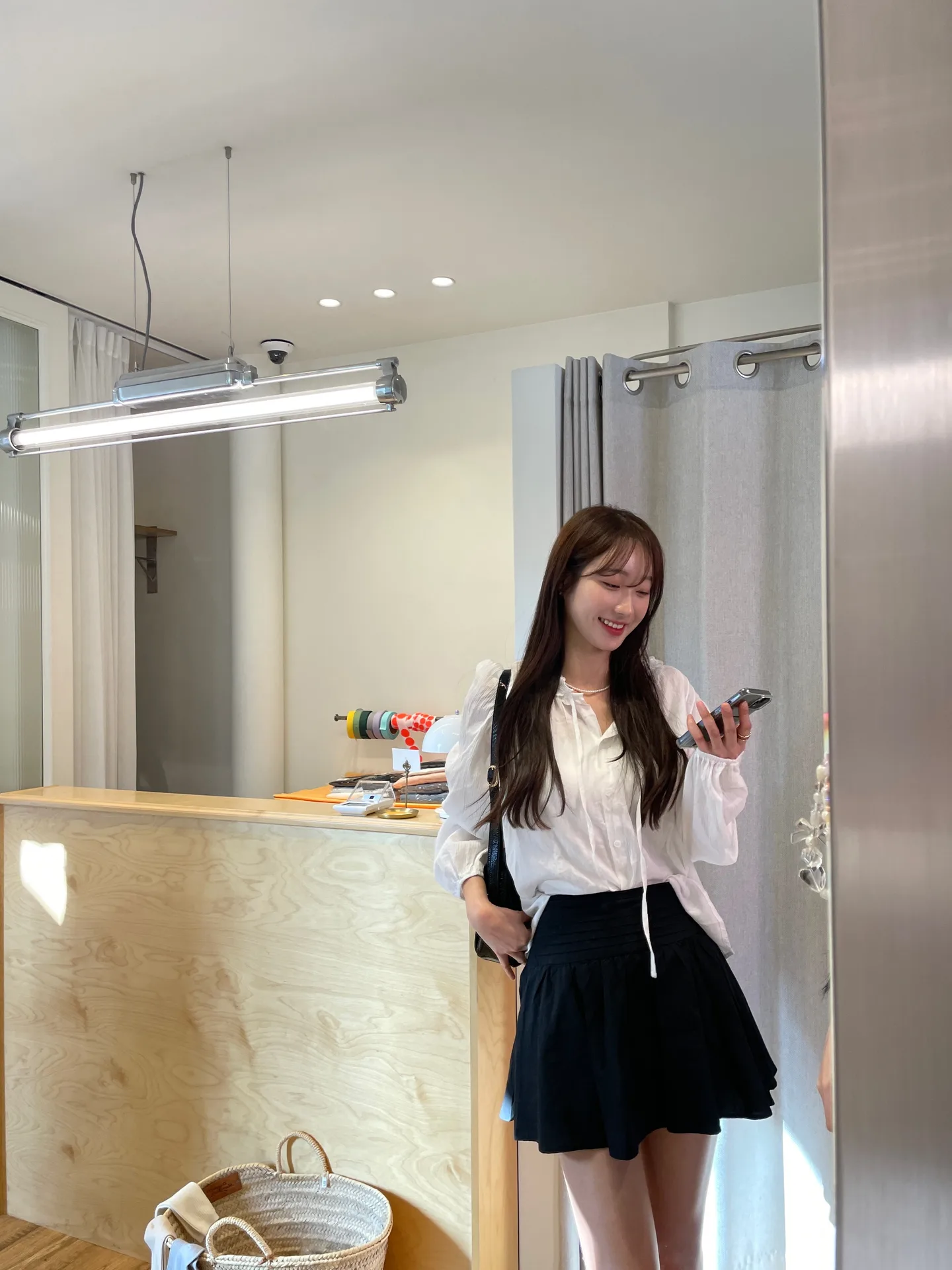 퓨어 옆지퍼 러블리 a라인 플레어 코튼스커트 - sk 상세 7