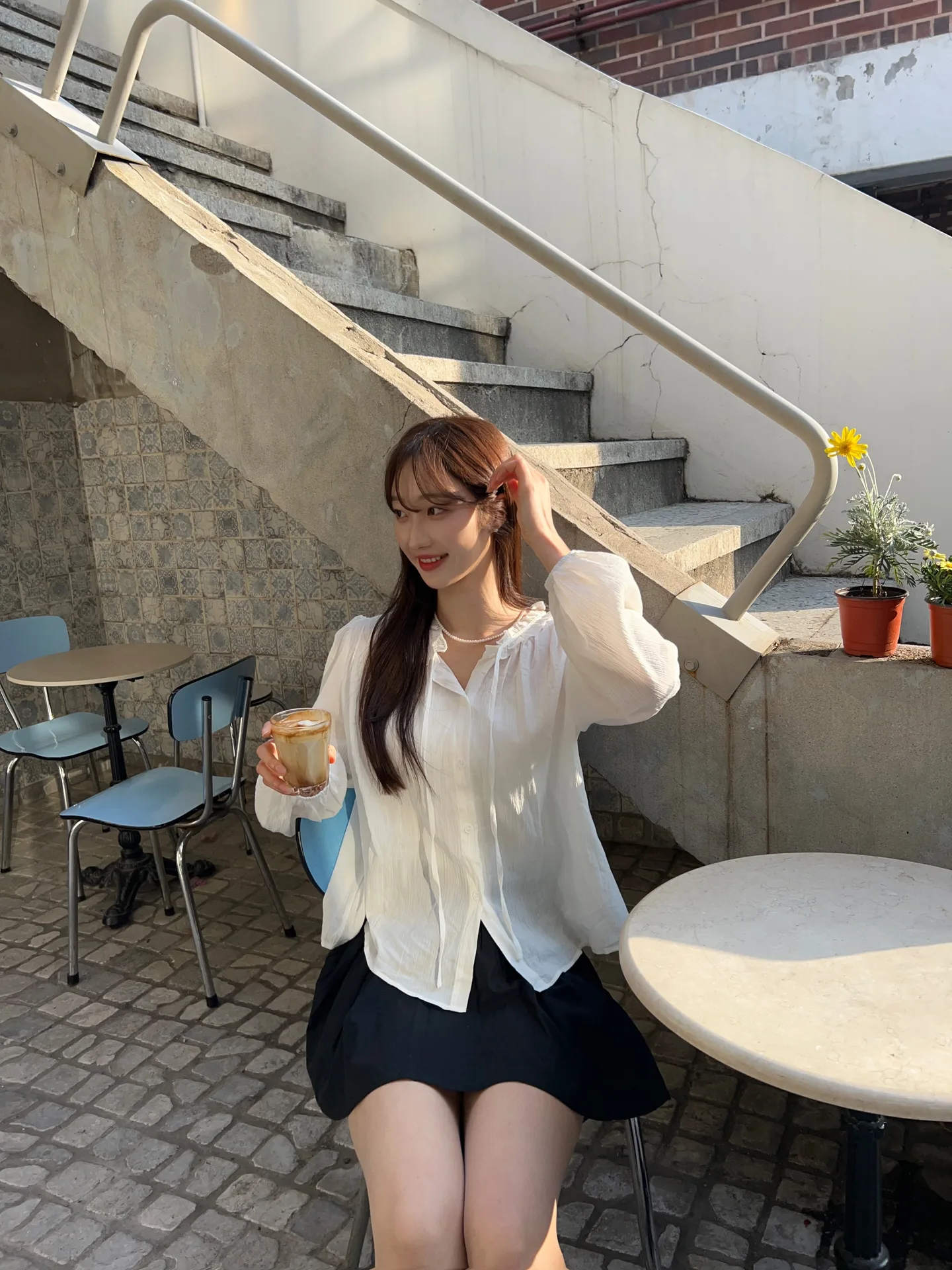 퓨어 옆지퍼 러블리 a라인 플레어 코튼스커트 - sk 상세 12