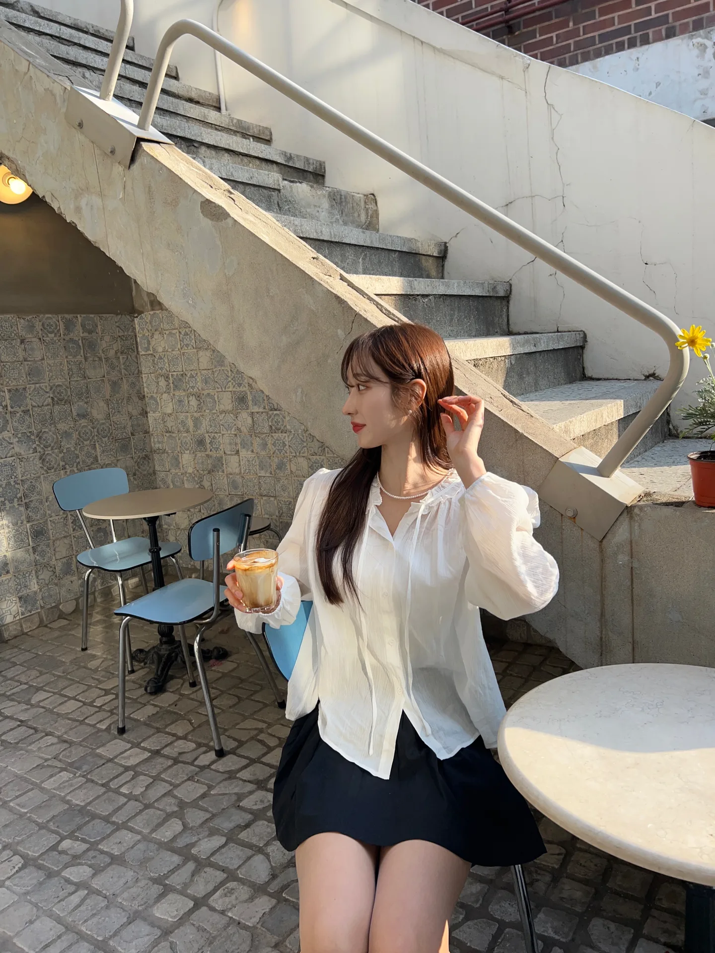 퓨어 옆지퍼 러블리 a라인 플레어 코튼스커트 - sk 상세 25