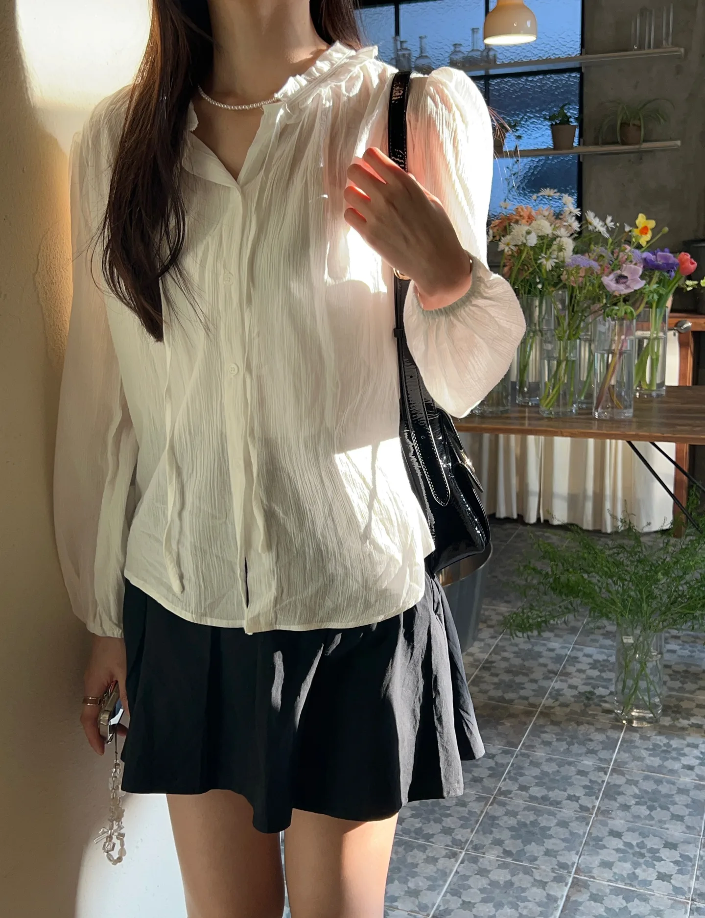 퓨어 옆지퍼 러블리 a라인 플레어 코튼스커트 - sk 상세 26