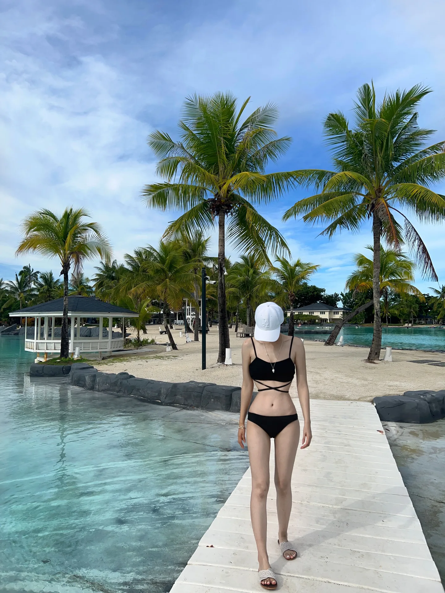 허리날씬효과패드o섹시 사선 스트랩 x자 꼬임 끈 비키니 모노키니 수영복 - swim 상세 6