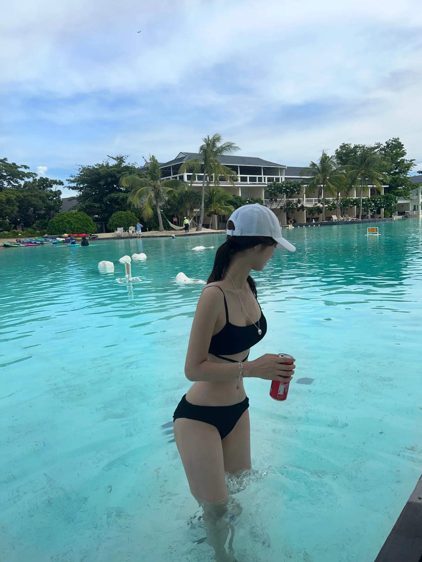 허리날씬효과패드o섹시 사선 스트랩 x자 꼬임 끈 비키니 모노키니 수영복 - swim 상세 7