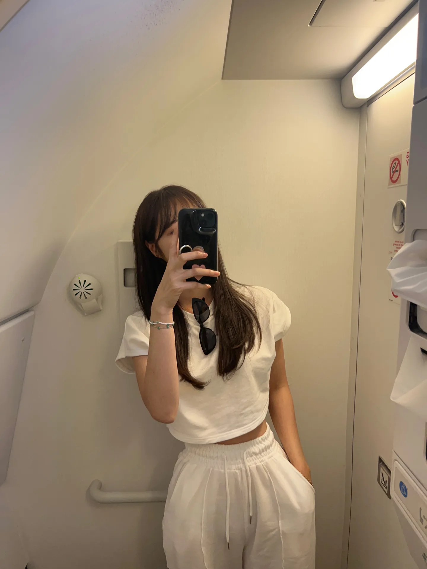 가오리 셋업 밴딩 크롭 반팔 트레이닝 세트 와이드 팬츠 맥시 꾸안꾸 운동 - tee 상세 8