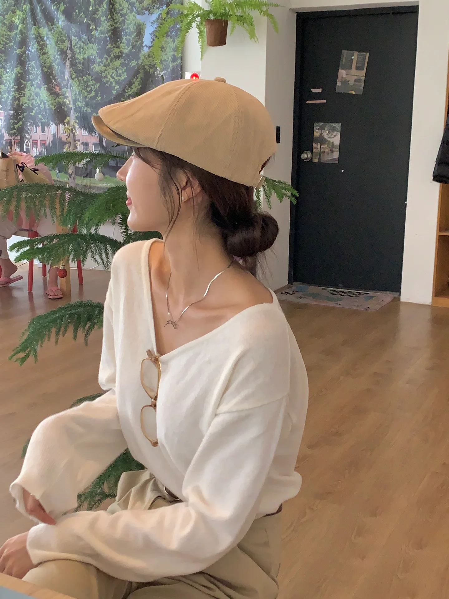 빈티지 스웨이드 숄더백 보부상 가방 데일리 빅사이즈 라운드백 - acc 상세 12