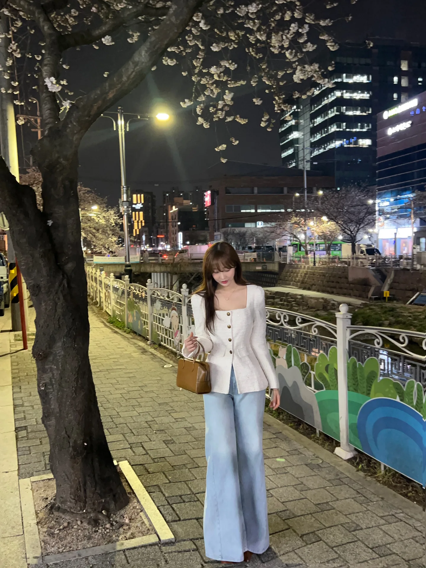 샌드브러쉬 와이드 포켓 롱 맥시 데님바지 - pt 상세 7