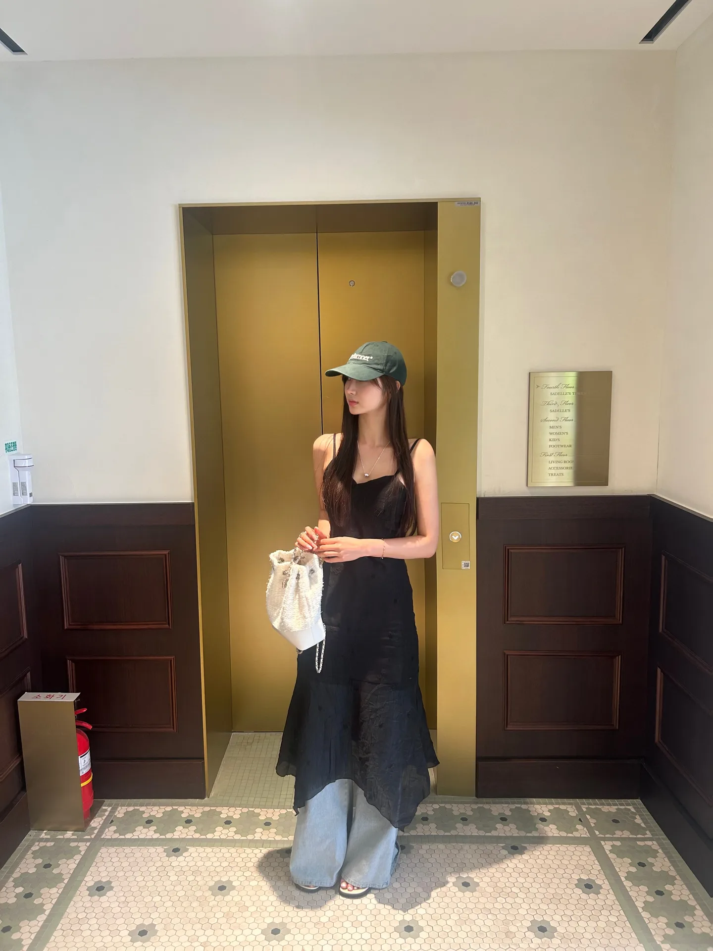 시스루 레이어드 꽃자수 언발란스 ops - ops 상세 8