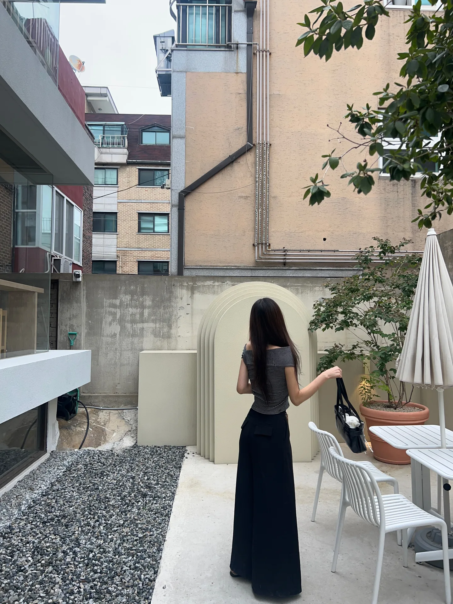 린넨 단추 핀턱 롱 통 와이드 부츠컷 슬랙스 - pt 상세 21