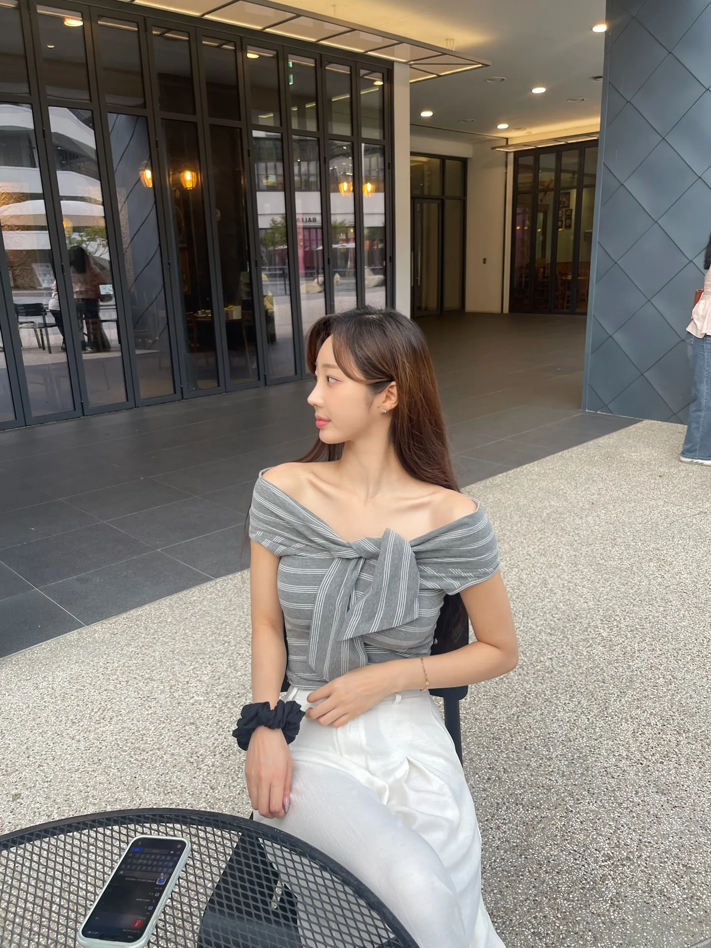 린넨 단추 핀턱 롱 통 와이드 부츠컷 슬랙스 - pt