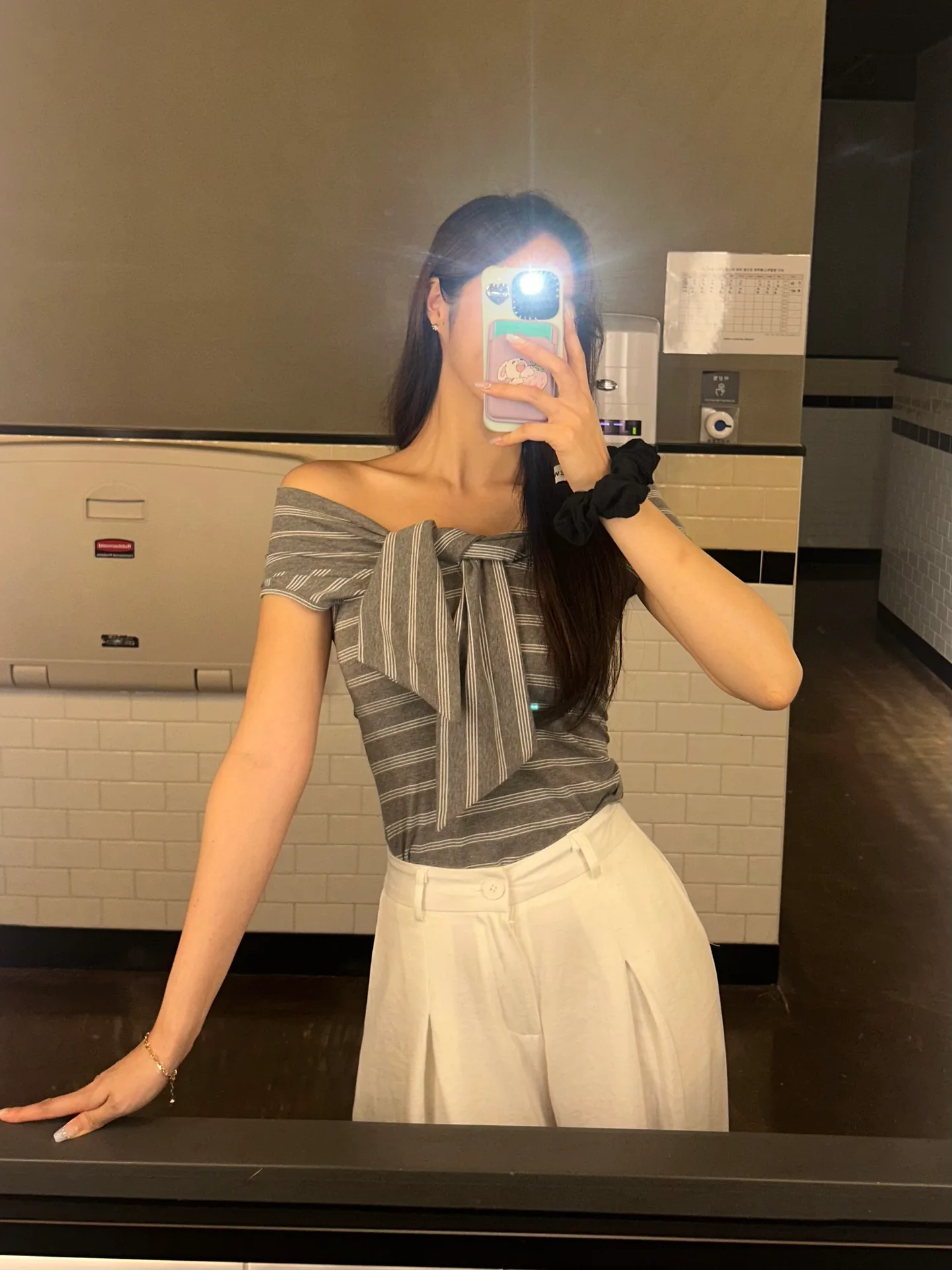 린넨 단추 핀턱 롱 통 와이드 부츠컷 슬랙스 - pt 상세 13