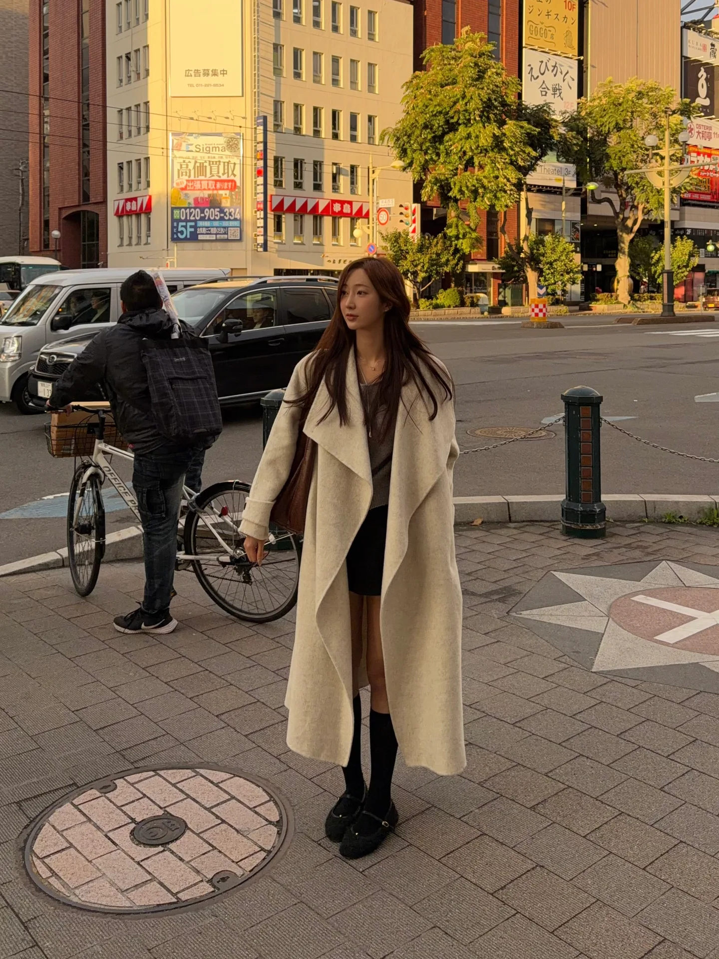 울 하이넥 메리 숄카라 핸드메이드 롱코트 - ct 7