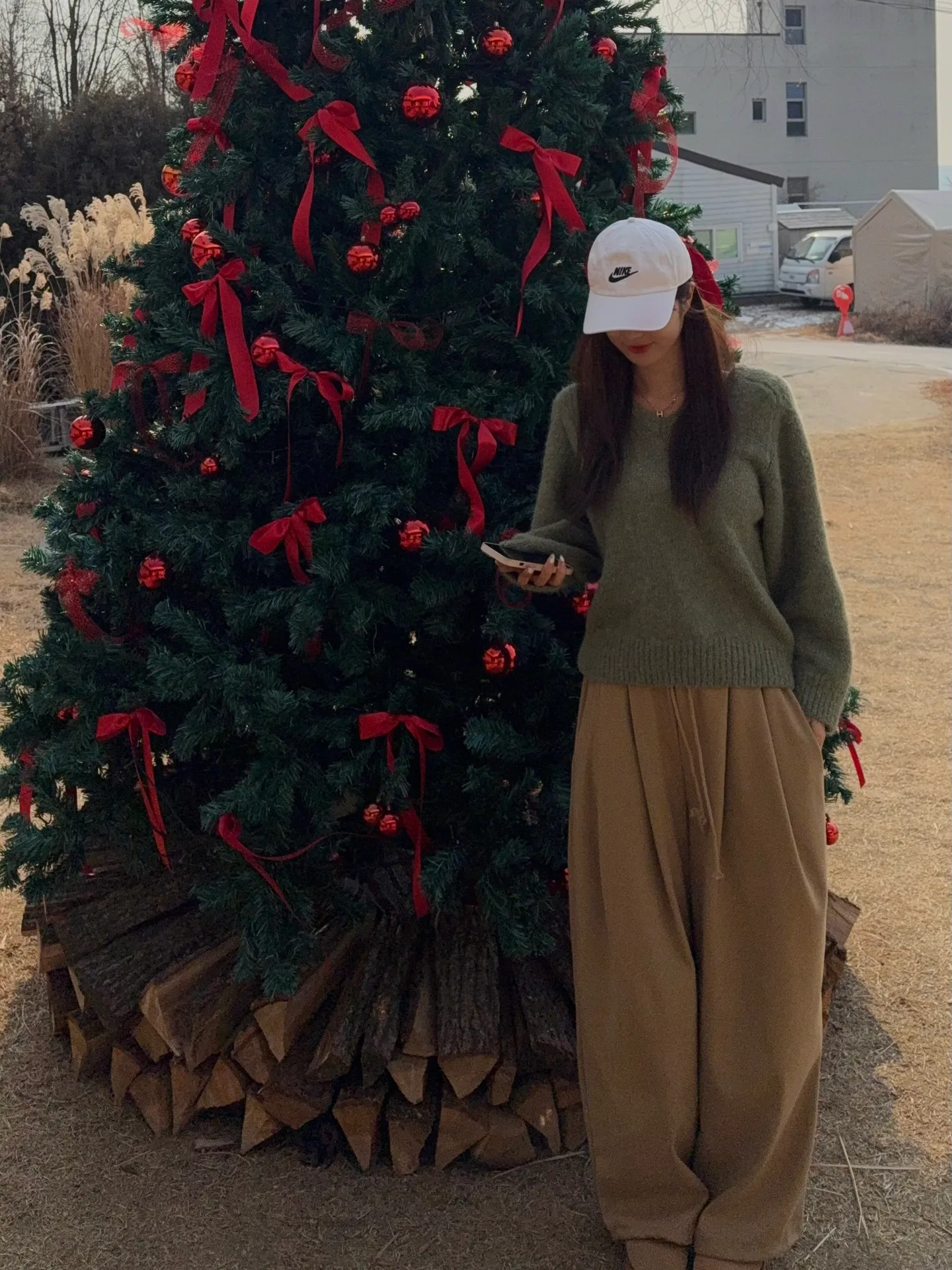한겨울까지77까지 핀턱 밴딩 기모 스트링 와이드 슬랙스 트레이닝 팬츠 - pt 상세 12
