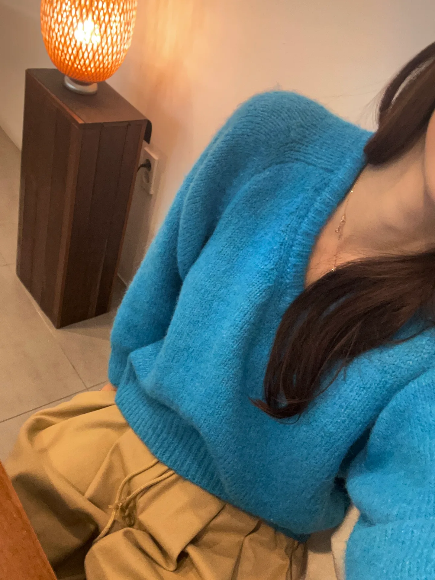 한겨울까지77까지 핀턱 밴딩 기모 스트링 와이드 슬랙스 트레이닝 팬츠 - pt 상세 7