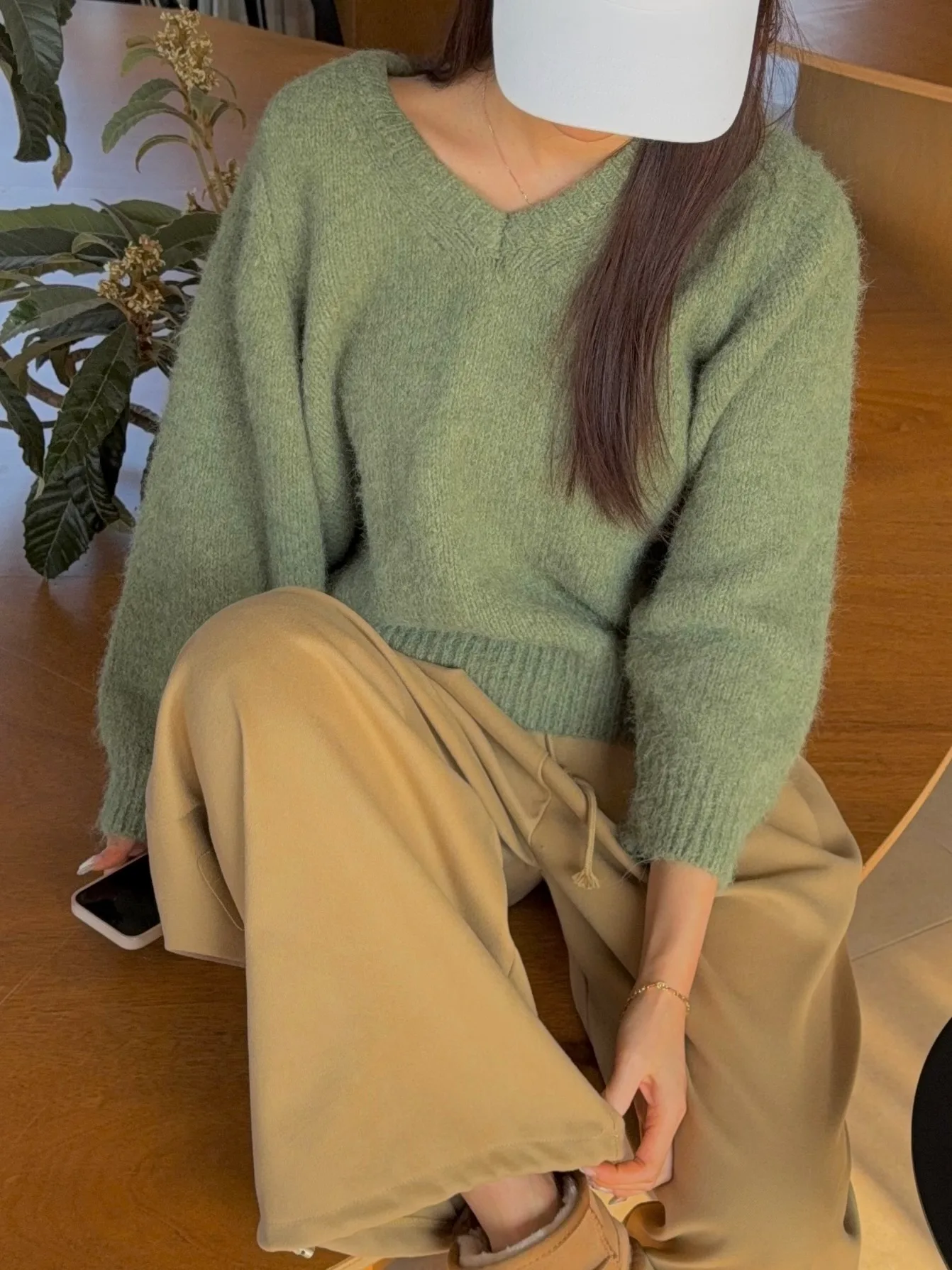 한겨울까지77까지 핀턱 밴딩 기모 스트링 와이드 슬랙스 트레이닝 팬츠 - pt 상세 10