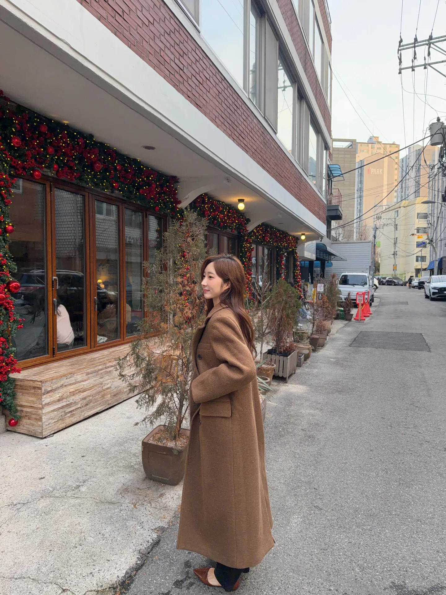 울 헤어리 알파카 오버핏 핸드메이드 롱코트 - ct 19