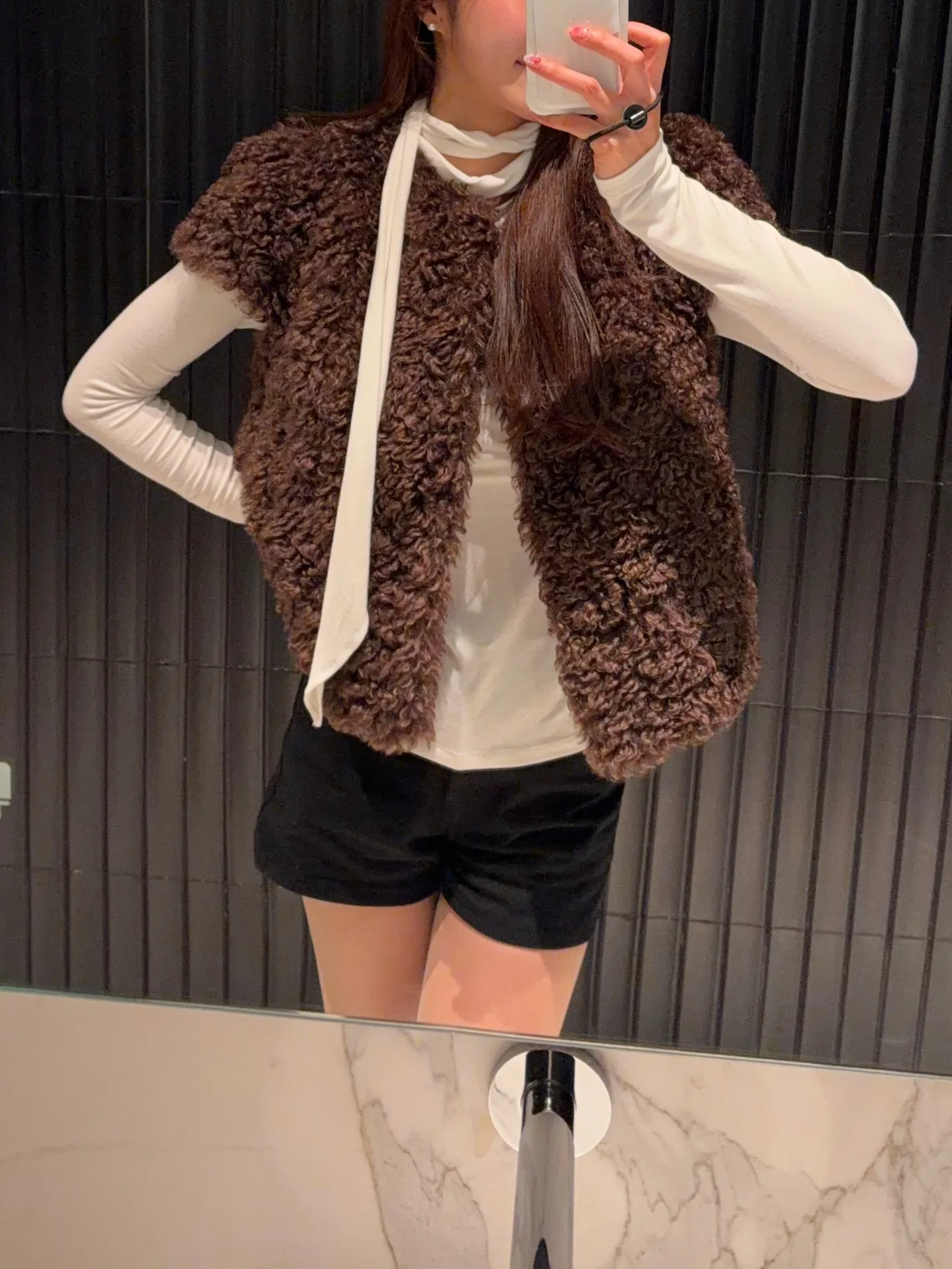 레이어드 스판 롱슬리브 스카프 머플러 반목폴라티 - tee 상세 22