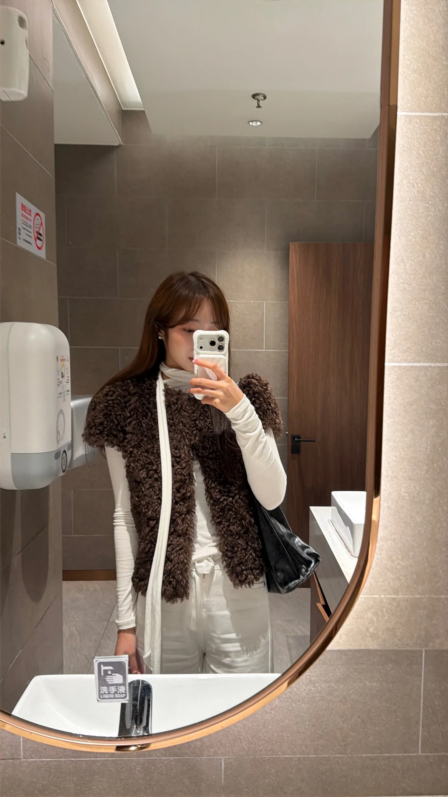 레이어드 스판 롱슬리브 스카프 머플러 반목폴라티 - tee 상세 23